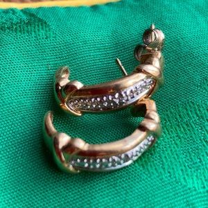 Gold plated silver earrings